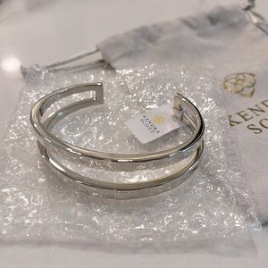 KENDRA SCOTT Silver Mikki Cuff Bracelet-Sz L (NWT)